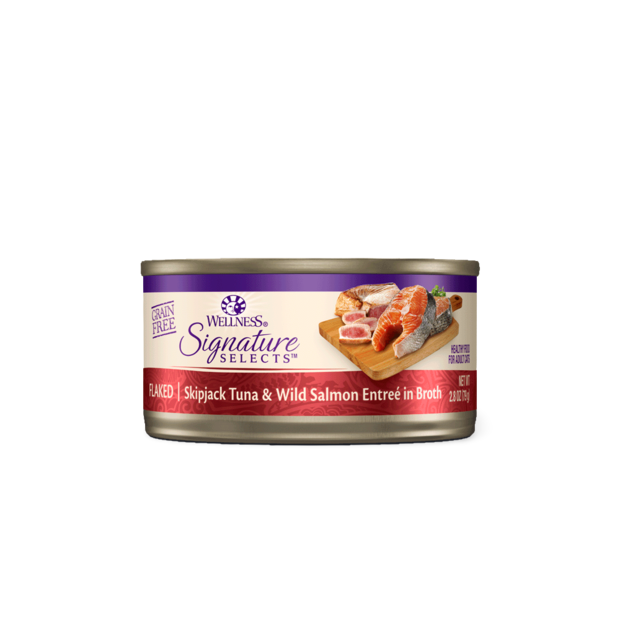 Buy Wellness Signature Selects Flaked Tuna With Wild Salmon Broth Wet