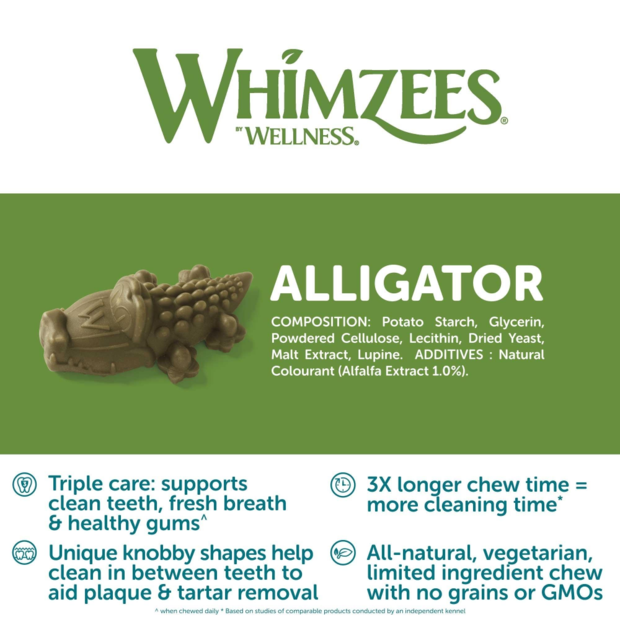 Buy Whimzees Alligator Dental Dog Treats Online Better Prices At Pet