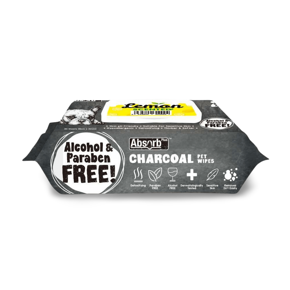 Buy Absorb Plus Charcoal Pet Wipes Lemon Online Low Prices, Free Shipping