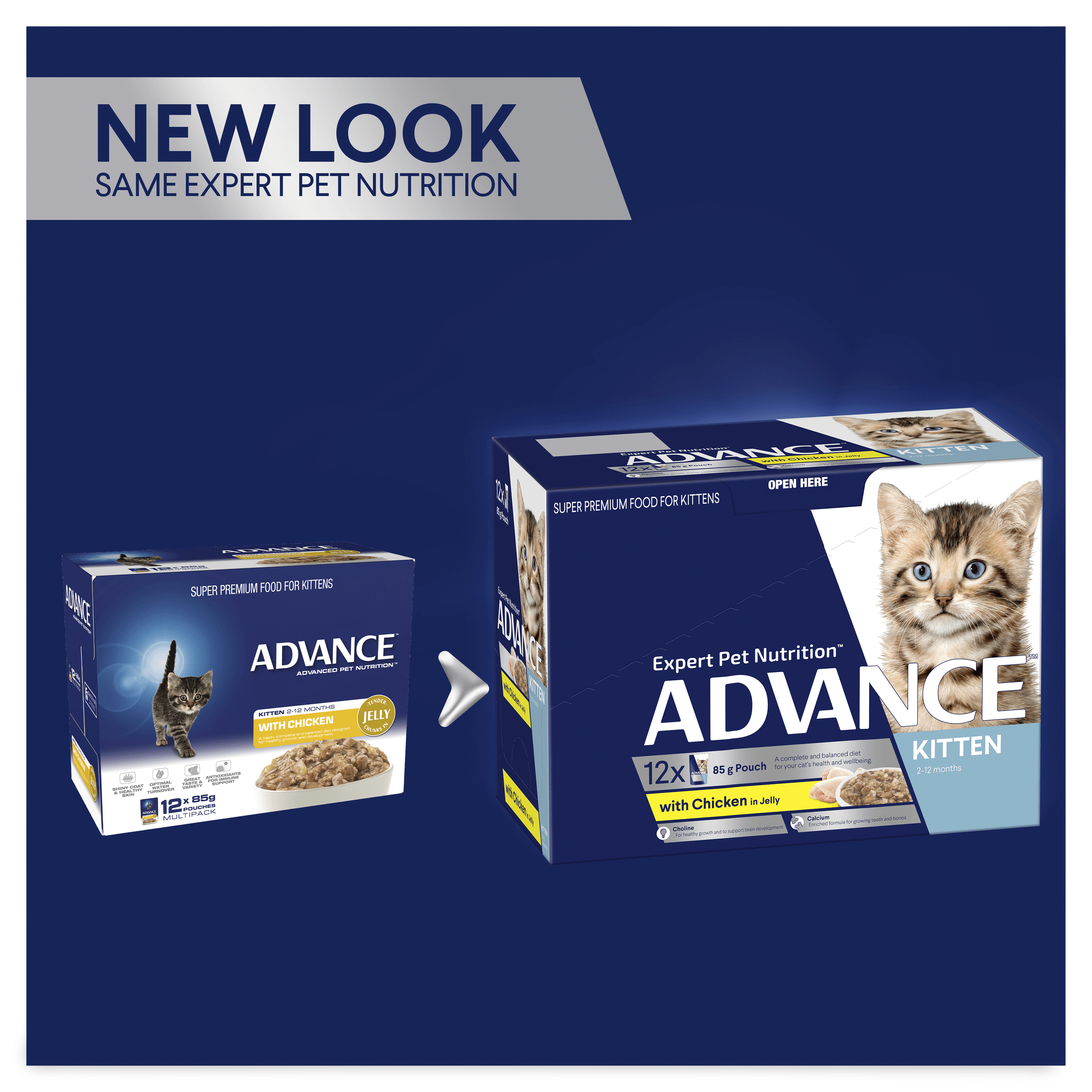 Buy Advance Kitten Chicken In Jelly Wet Cat Food Pouches Online Better Prices At Pet Circle