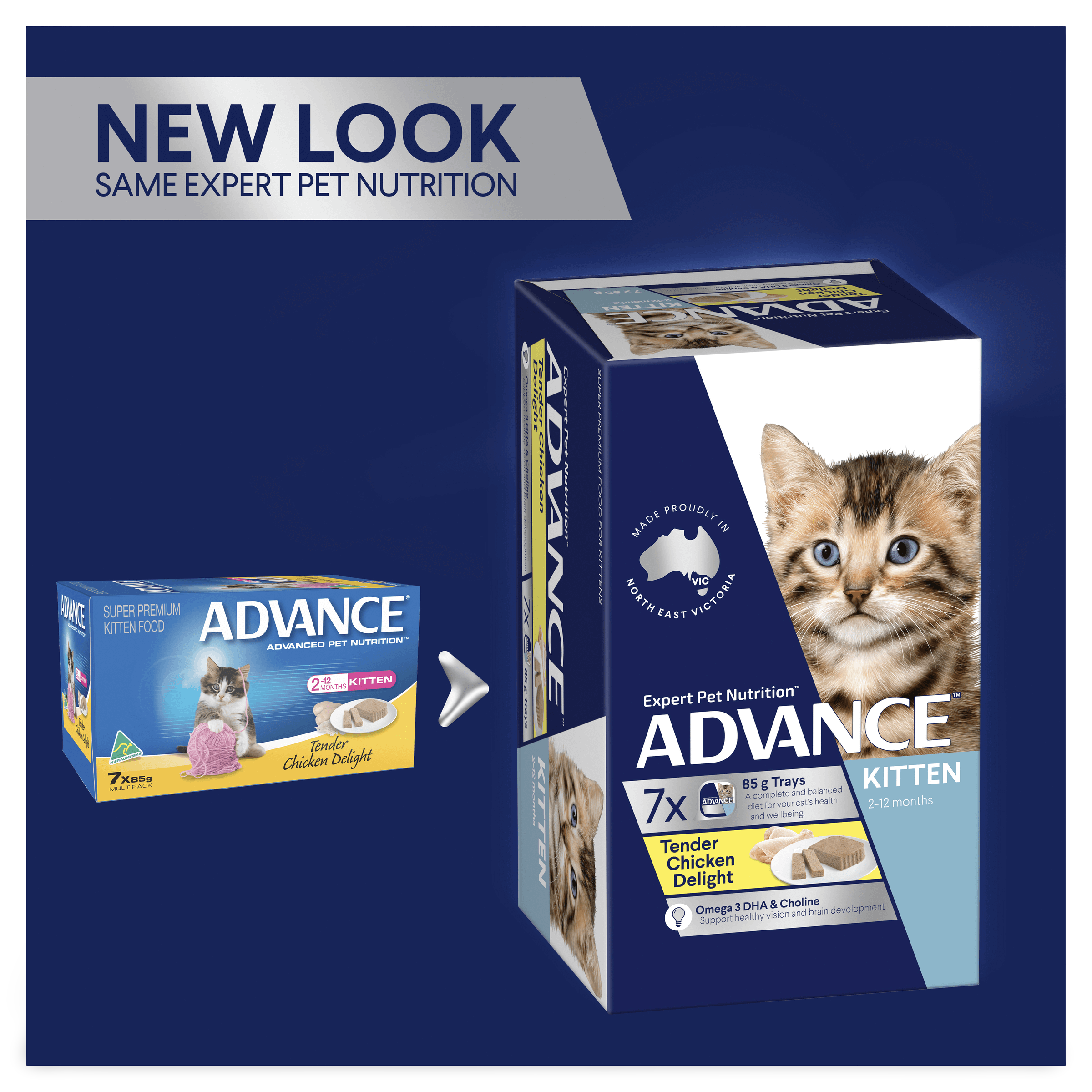 Buy Advance Kitten Tender Chicken Wet Cat Food Trays Online Better Prices At Pet Circle