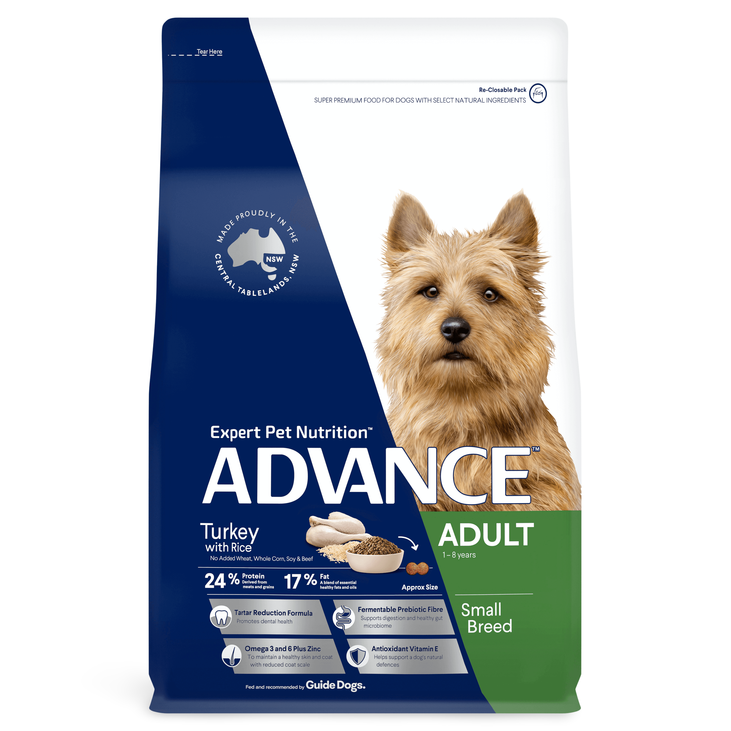 Buy Advance Small Adult Dry Dog Food Turkey With Rice Online Low