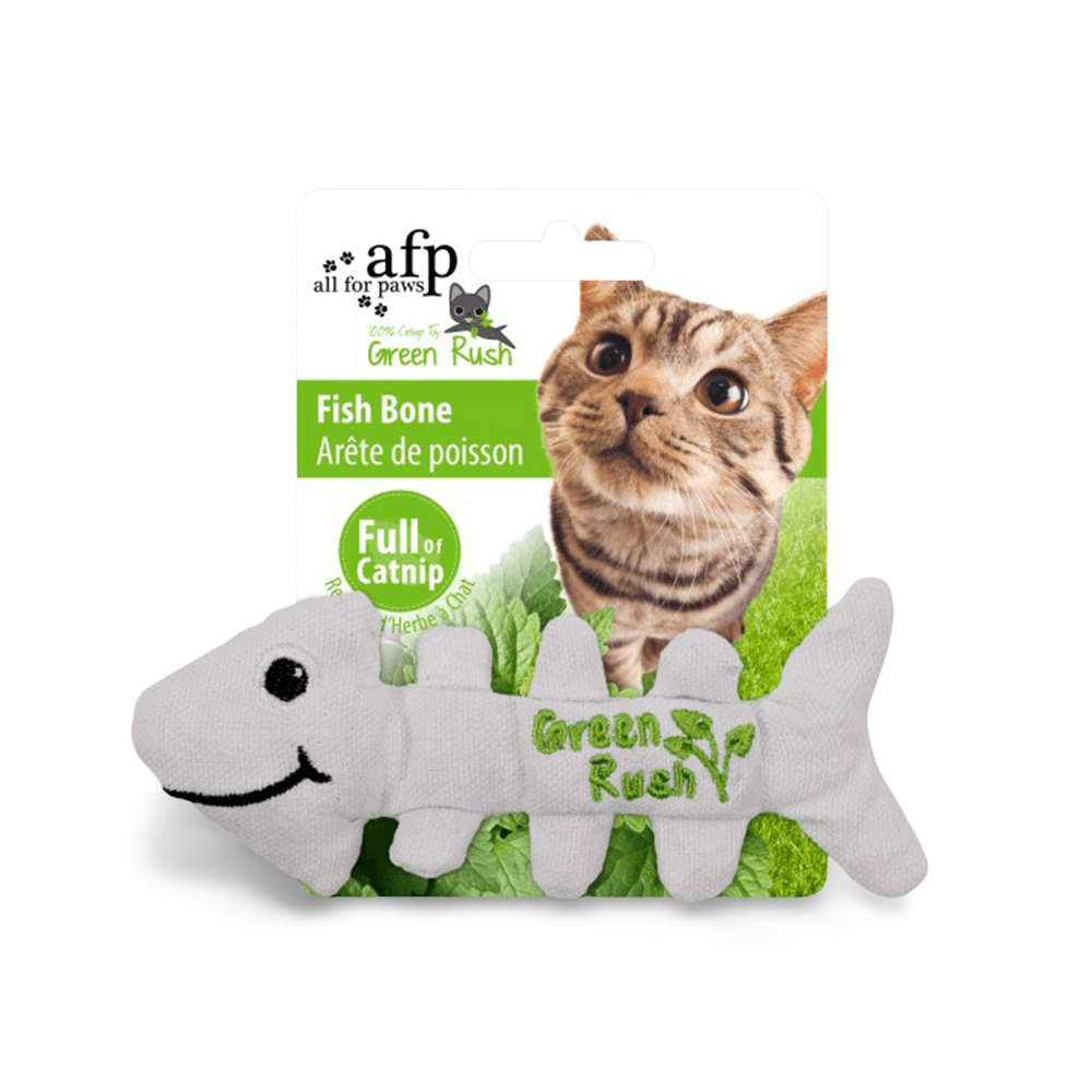 Buy Afp Green Rush Fish Bone Cat Toy Online Better Prices At Pet Circle