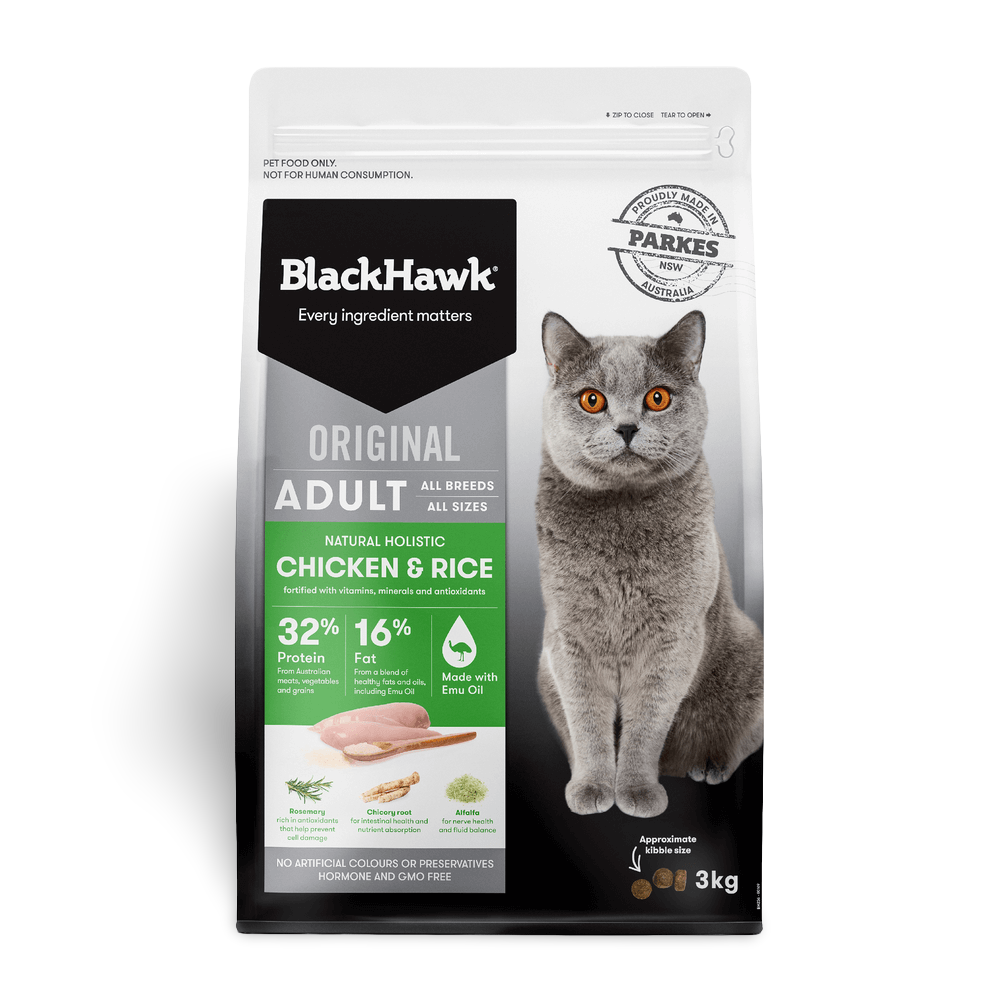 Buy Black Hawk Dry Cat Food Adult Chicken And Rice Online | Better