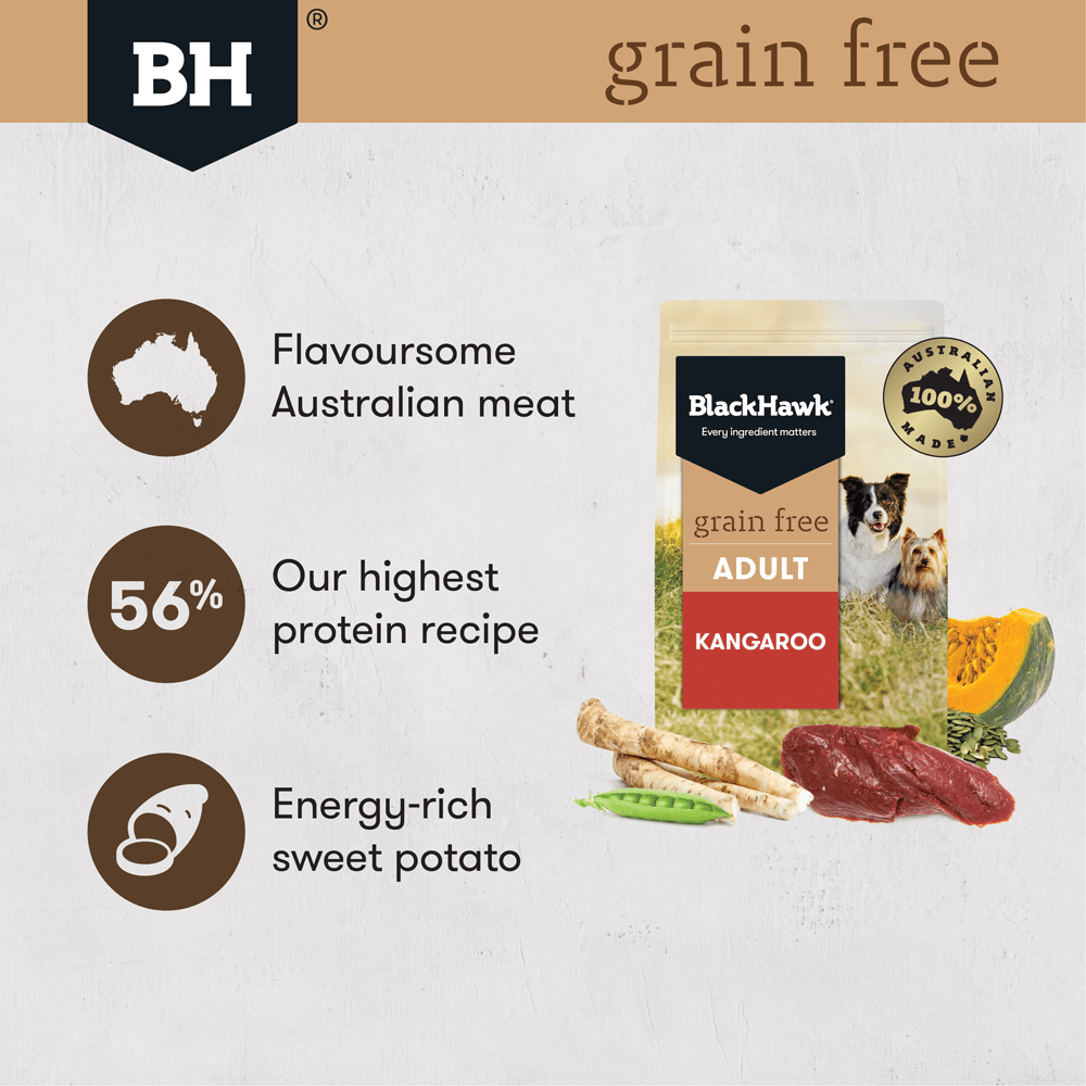 Buy Black Hawk Grain Free Dry Dog Food Adult Kangaroo Online Better