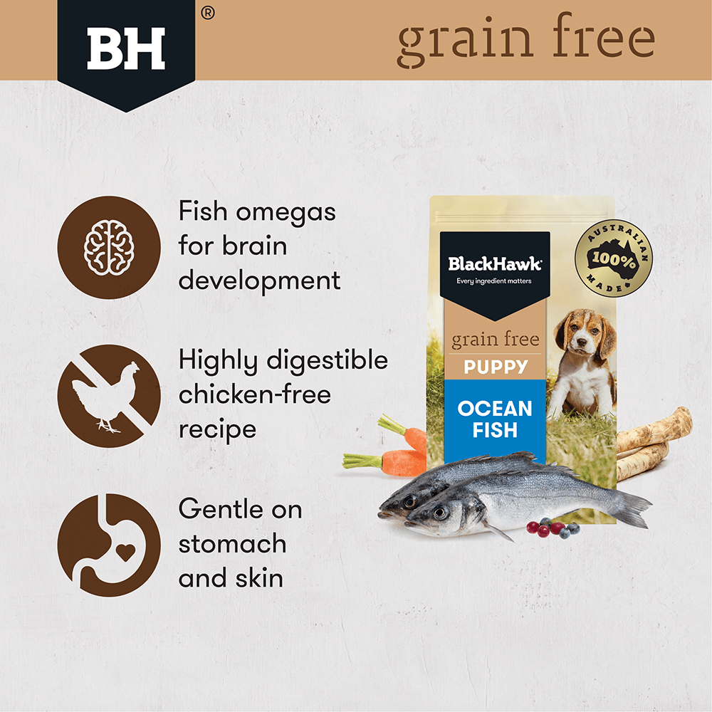 Buy Black Hawk Grain Free Dry Dog Food Puppy Wild Caught Ocean Fish