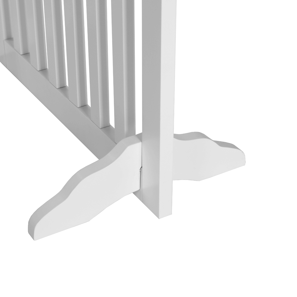 Buy Charlies Pet Durable Wooden 3 Panel Freestanding Pet Gate White