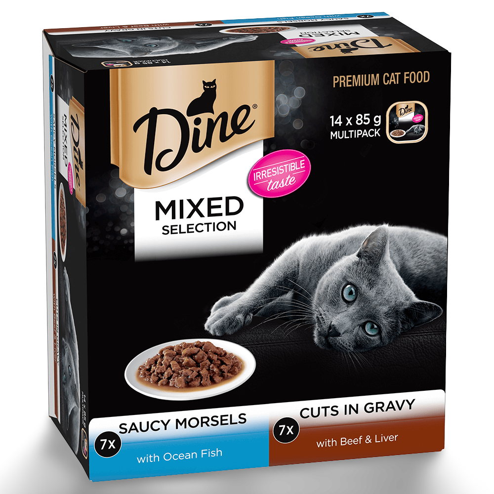 Buy Dine Mixed Selection Saucy Morsels Ocean Fish And Cuts In Gravy