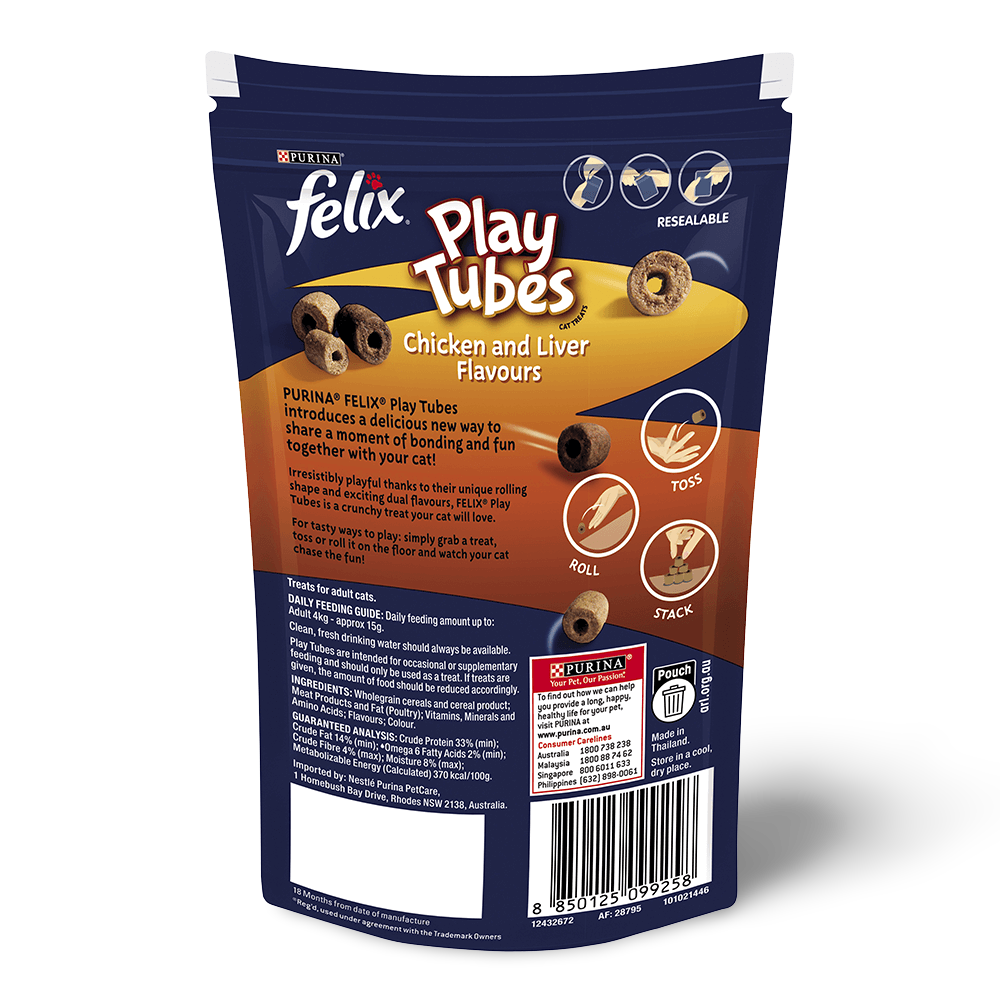Buy Felix Cat Treats Play Tubes Chicken And Liver Online Low Prices