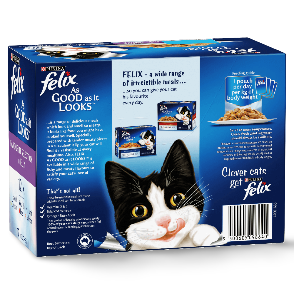 Buy Felix Wet Cat Food Adult Favourite Selection Pouches Online Better Prices At Pet Circle
