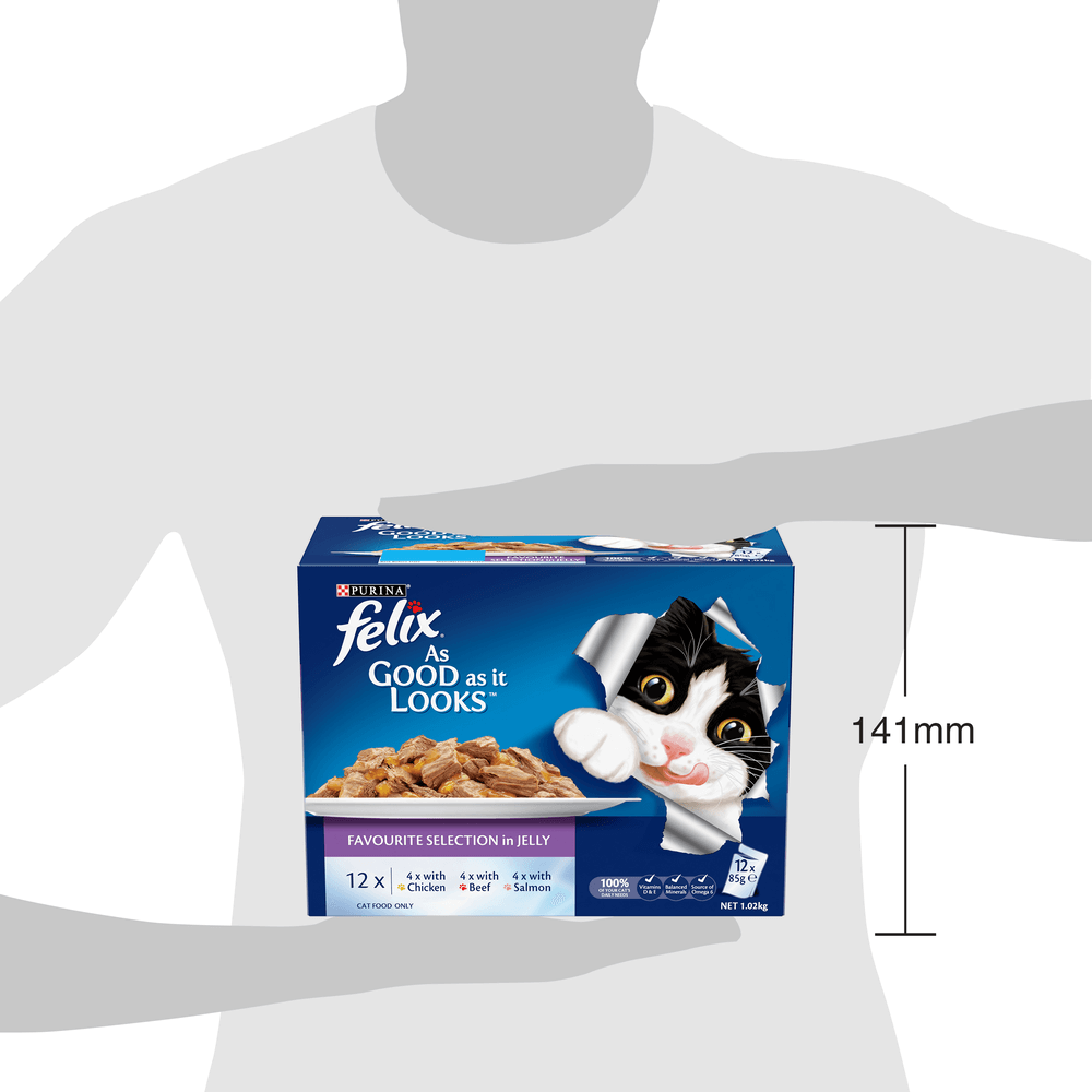 Buy Felix Wet Cat Food Adult Favourite Selection Pouches Online