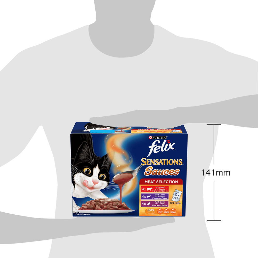 Buy Felix Wet Cat Food Adult Sensations Sauces Meat Selection Pouches