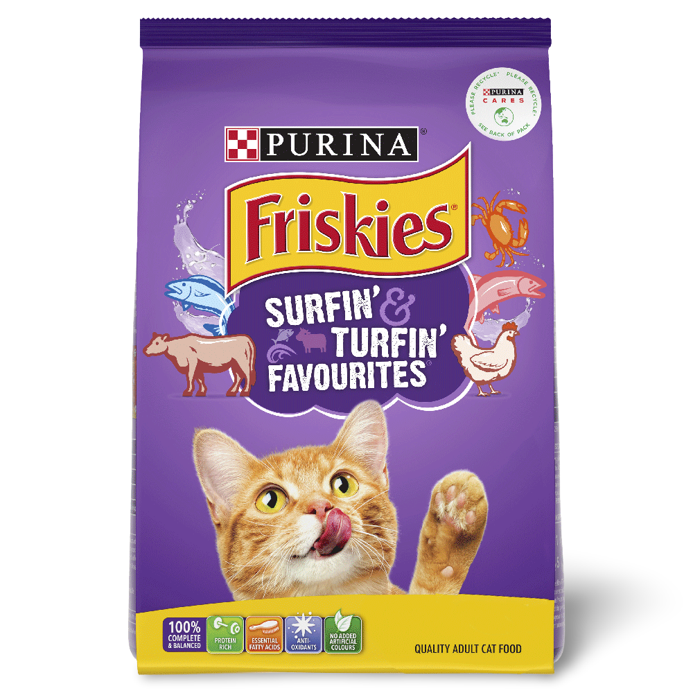 Buy Friskies Dry Cat Food Adult Surfin Turfin Favourites Online Low