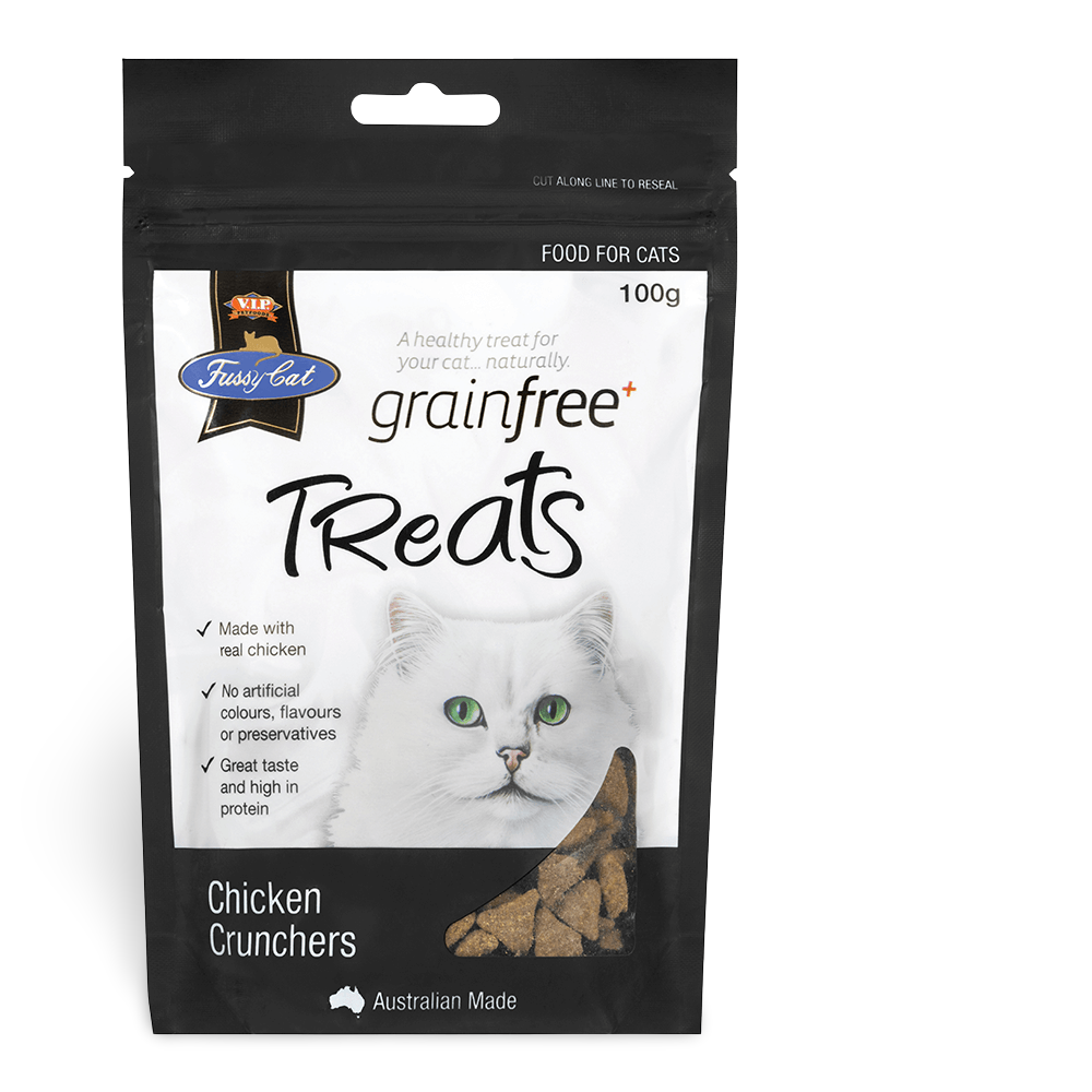 Buy Fussy Cat Grain Free Cat Treats Chicken Crunchers Online Low