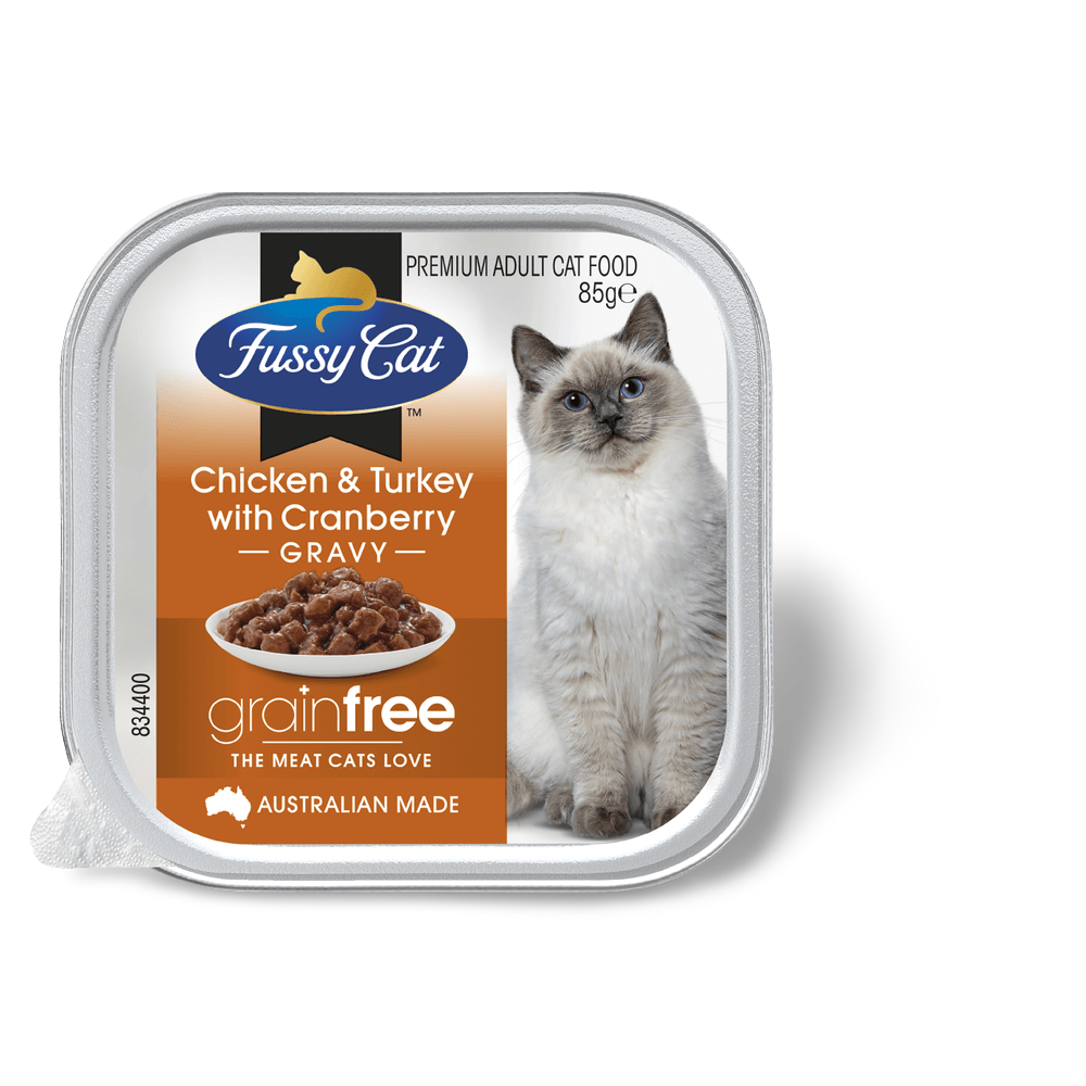 Buy Fussy Cat Grain Free Tray Wet Food Adult Chicken And Turkey With Cranberry Online Low