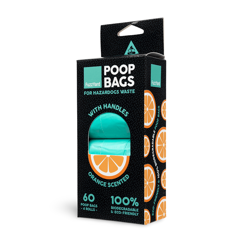 Buy Fuzzyard Poop Bags With Handles Orange Scented Online Better