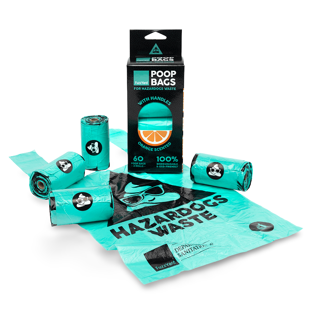 Buy Fuzzyard Poop Bags With Handles Orange Scented Online Better