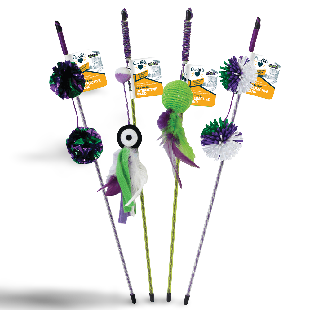 Buy Go Cat Go Ball Wand Cat Toy Assorted Colours Online Better Prices At Pet Circle