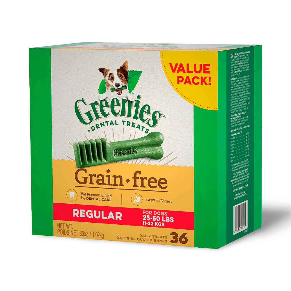 Greenies Grain Free Regular Dog Dental Treats 36 Pieces Pet Circle
