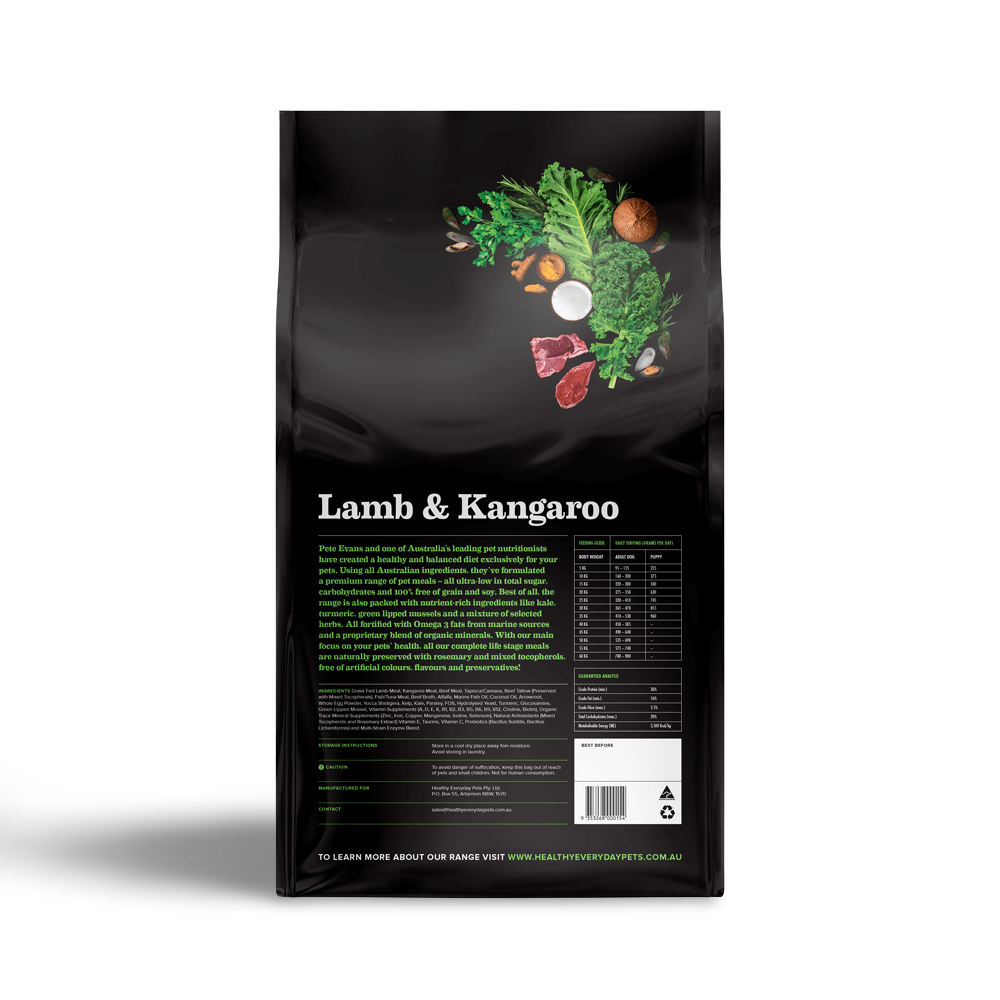 Healthy Everyday Pets Kangaroo And Lamb Dry Dog Food Pet Circle