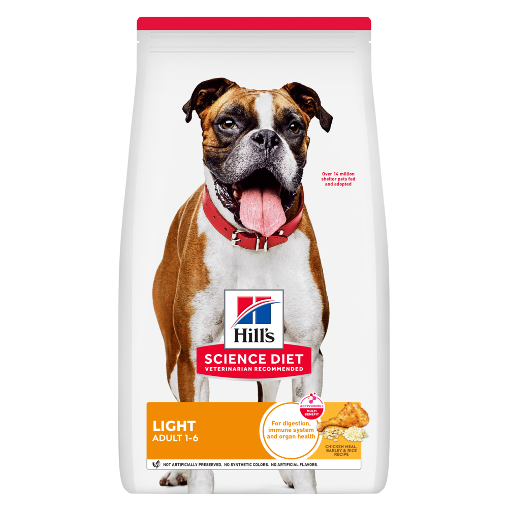 hills science light dog food