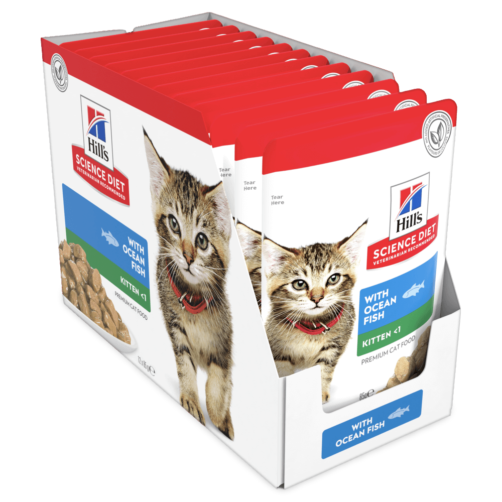 Buy Hills Science Diet Kitten Ocean Fish Cat Food Pouches Online