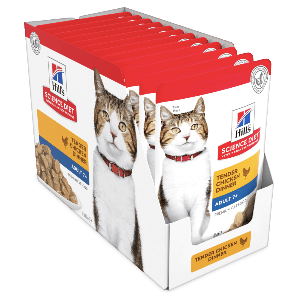 Buy Hills Science Diet Senior 7 Plus Chicken Cat Food Pouches Online