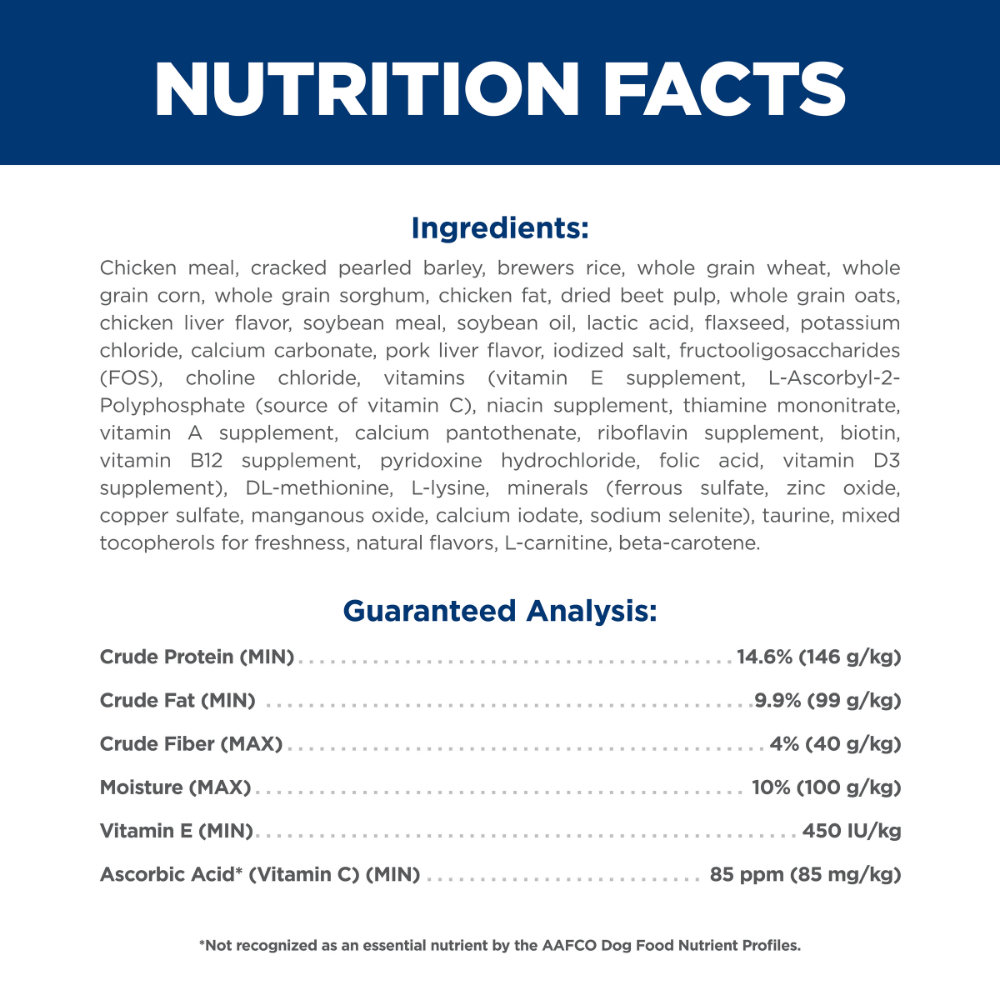 Buy Hills Science Diet Senior 7 Plus Small Bites Dry Dog Food Online Better Prices At Pet Circle