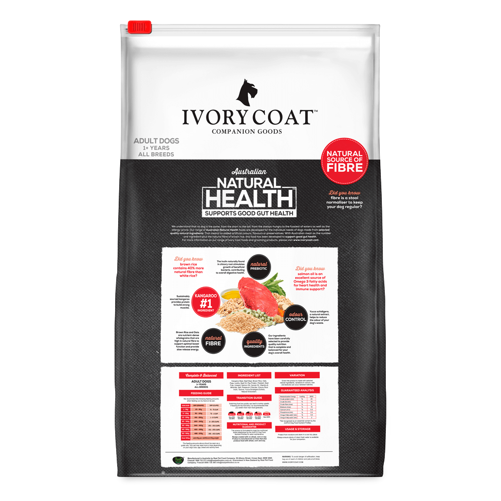 Buy Ivory Coat Wholegrain Dry Dog Food Adult Kangaroo And Brown Rice
