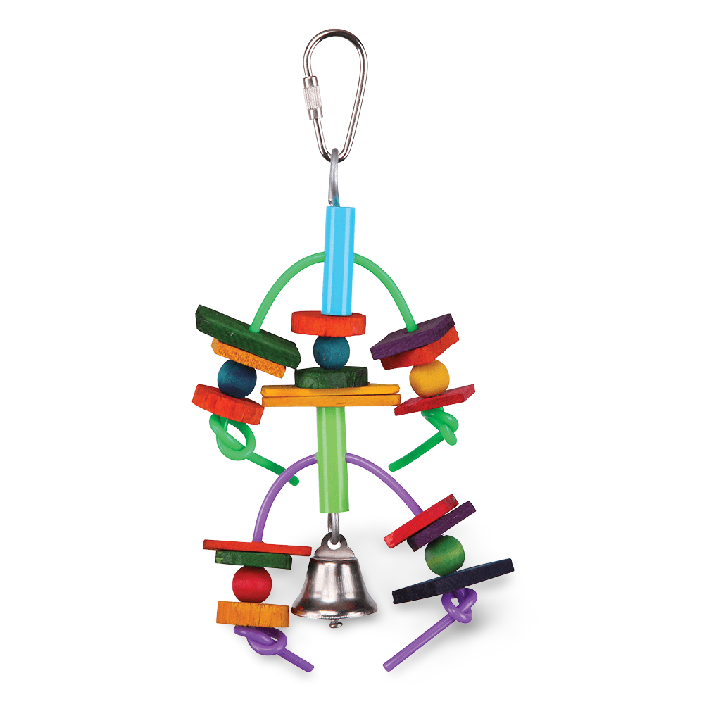 Buy Kazoo Bird Toy Two Tier With Log And Bell Online Low Prices, Free