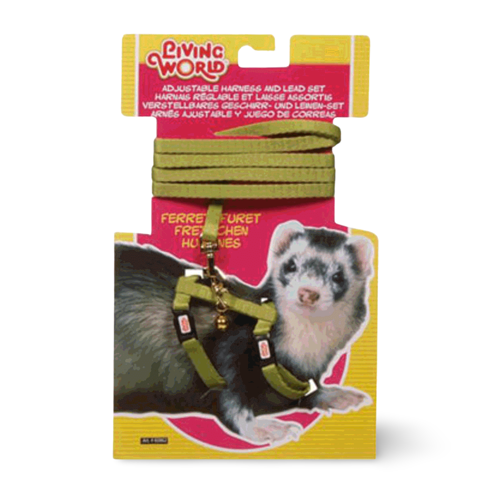 Buy Living World Ferret Harness Lead Set Green Online Low Prices, Free Shipping