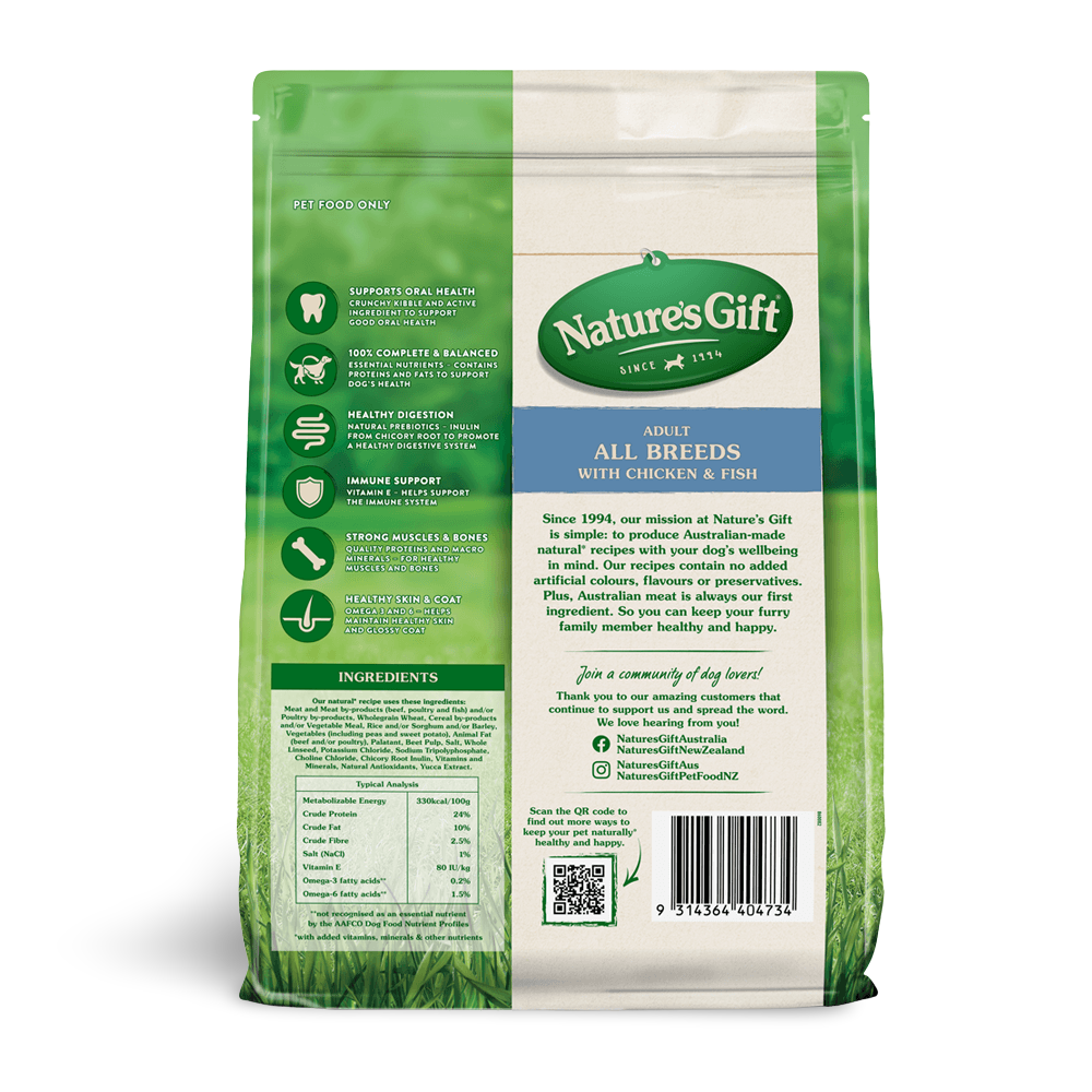 Buy Natures Gift Dry Dog Food Adult Sustain Chicken And Fish Online