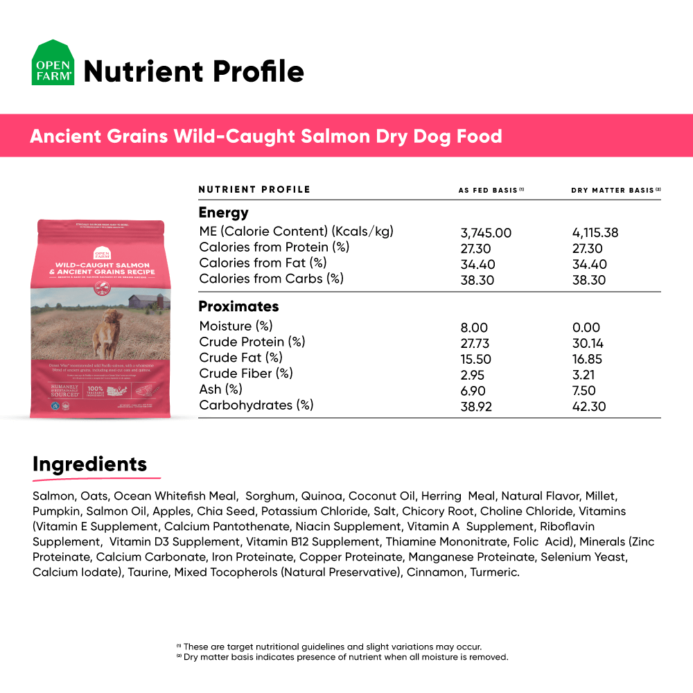 Buy Open Farm Wild Salmon Ancient Grain Dry Dog Food Online Better