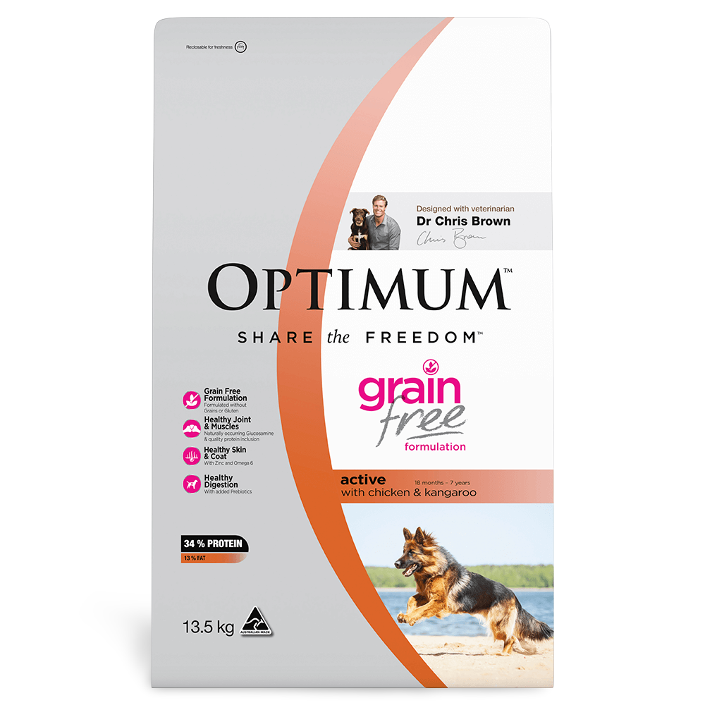 Buy Optimum Adult Grain Free Active Chicken And Kangaroo Dry Dog Food