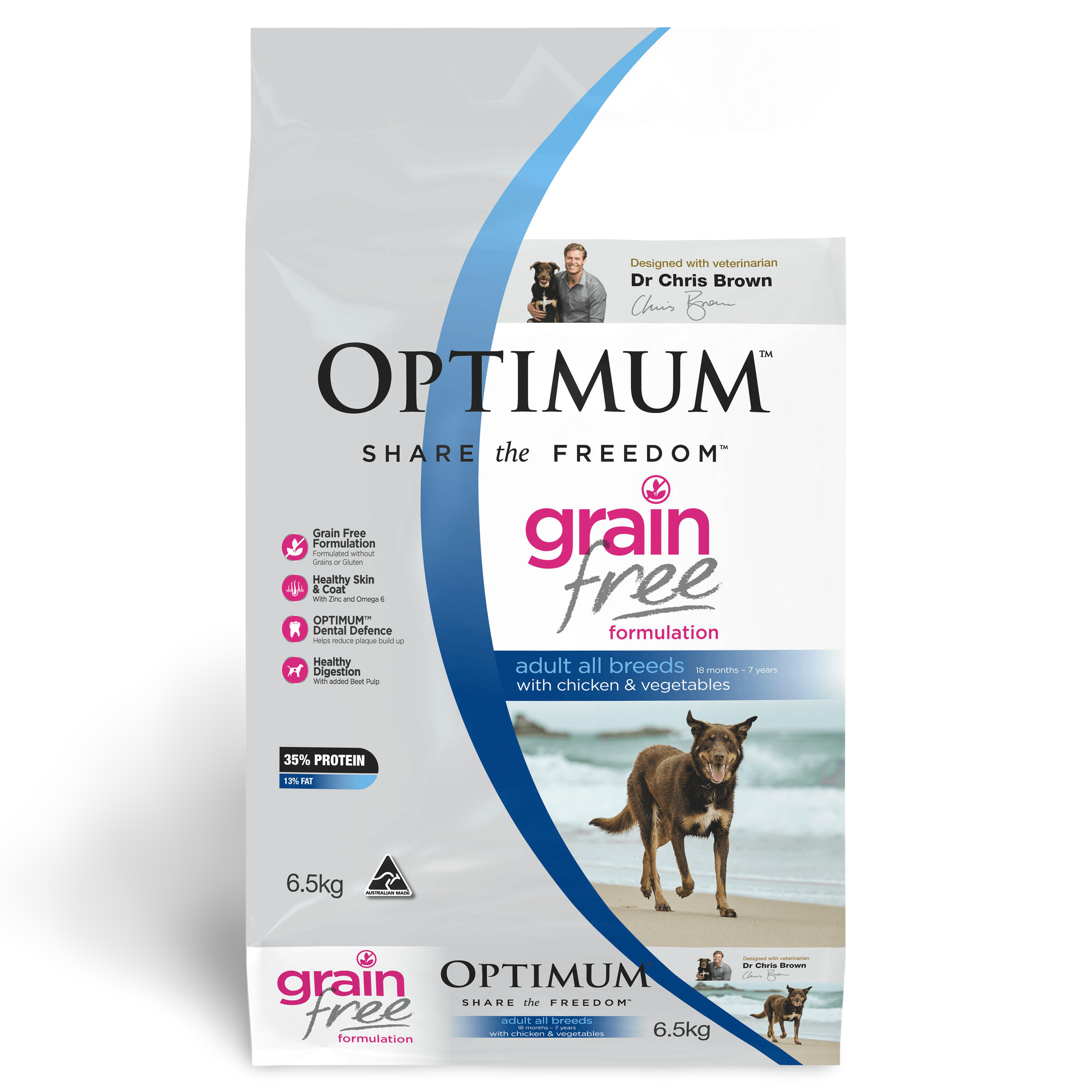 Optimum Dry Dog Food Grain Free Chicken Veges Pet Circle