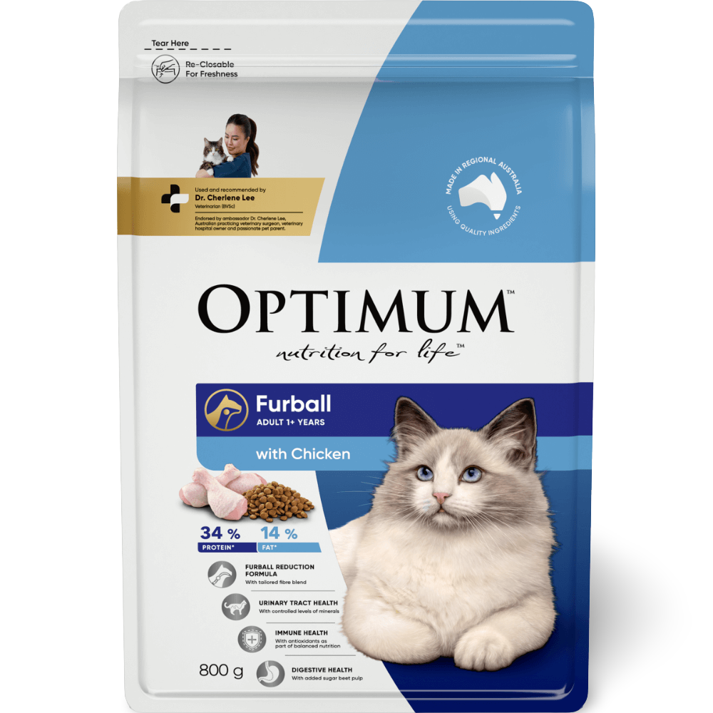 Buy Optimum Furball Dry Cat Food Chicken Online Better Prices At Pet