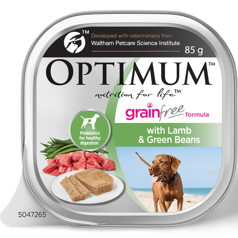 Buy Optimum Grain Free Adult Lamb And Green Beans Trays Wet Dog Food