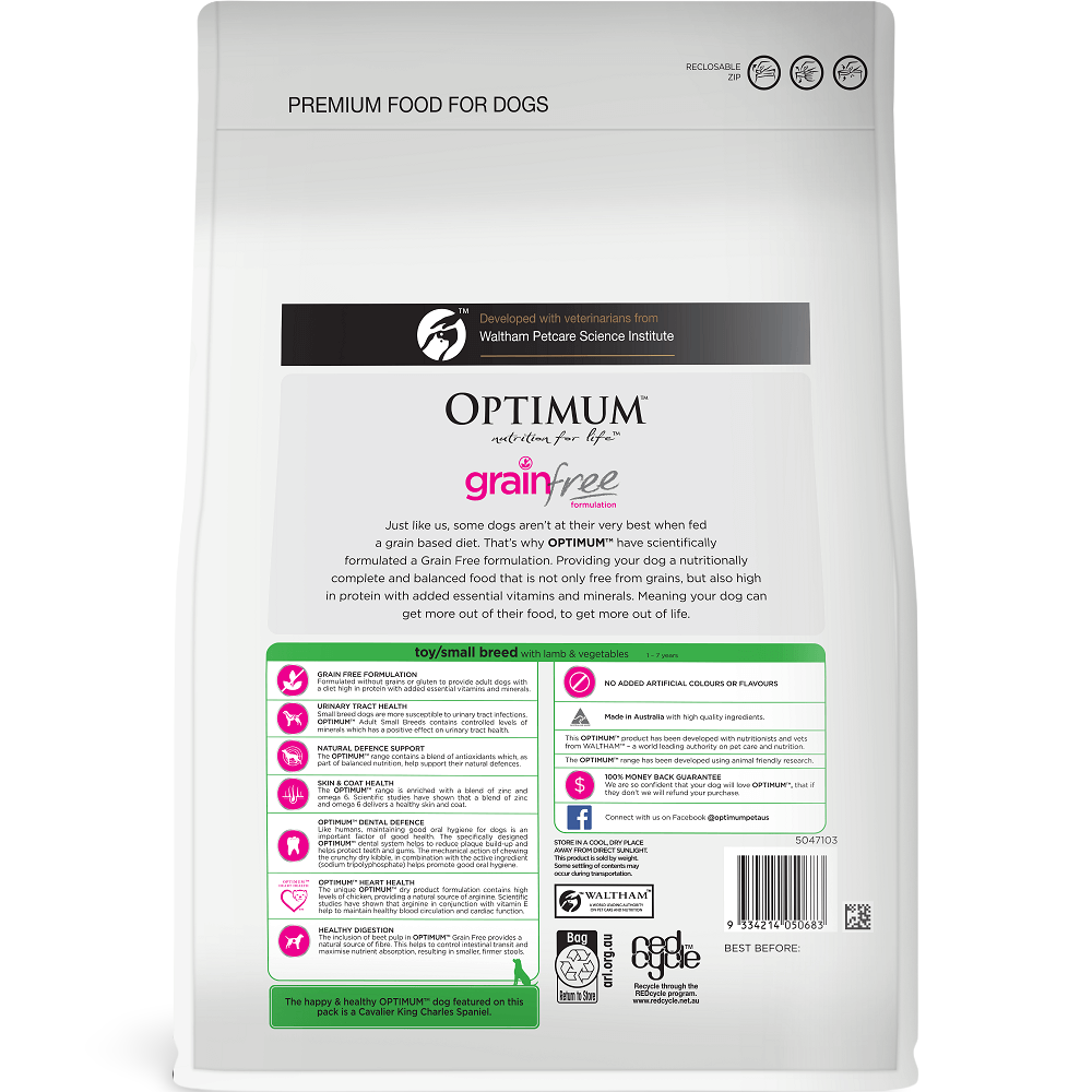 Buy Optimum Grain Free Toy Small Lamb And Vegetables Dry Dog Food