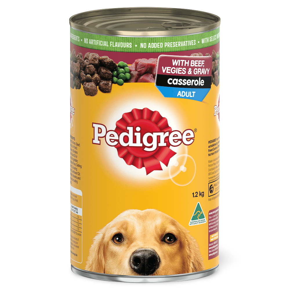 Buy Pedigree Adult Wet Dog Food Beef Vegies Gravy Casserole Online