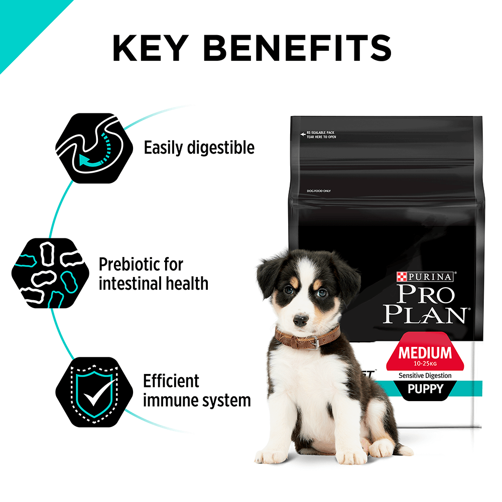 Buy Pro Plan Puppy Medium Sensitive Digestion Dry Dog Food Online Low