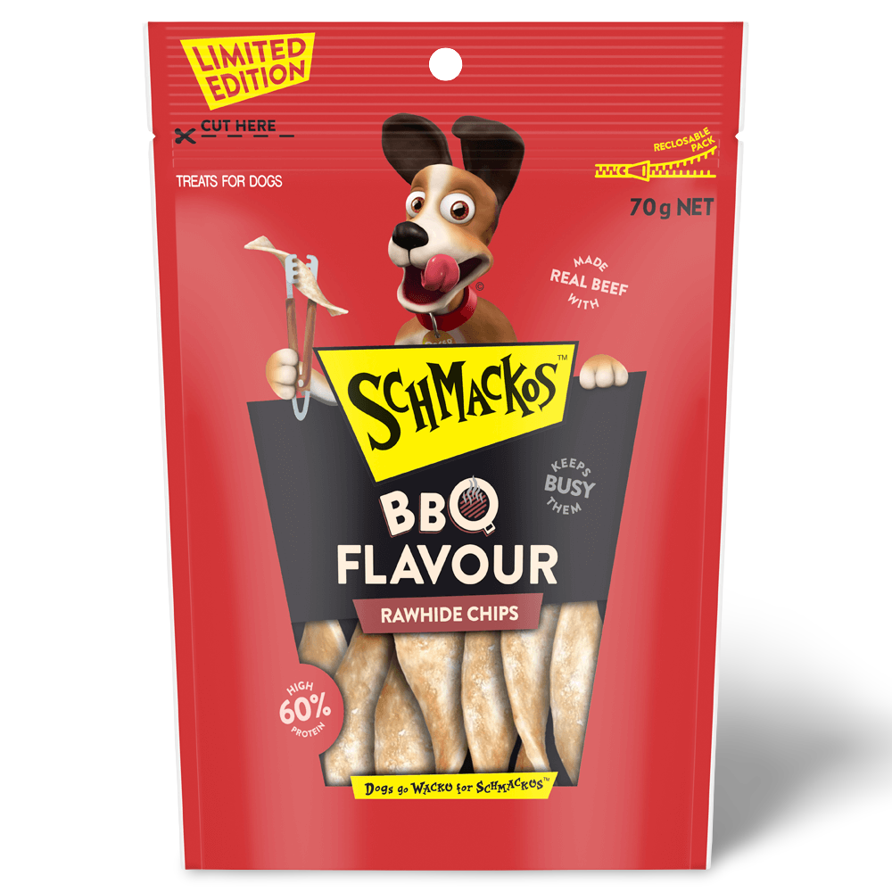 Buy Schmackos Dog Treat Smokey Bacon Bbq Rawhide Chips Online Low