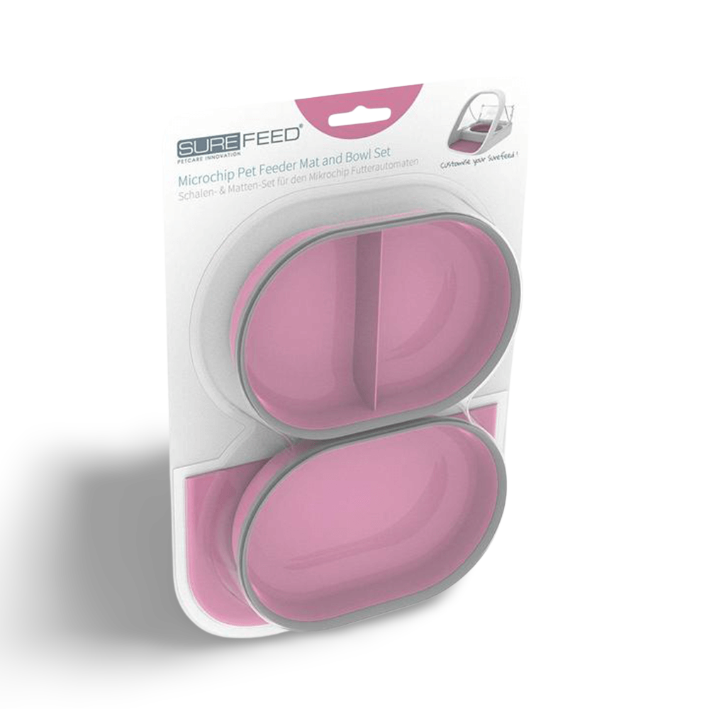 Buy Sure Feed Pet Feeder Microchip Mat And Bowl Set Pink Online