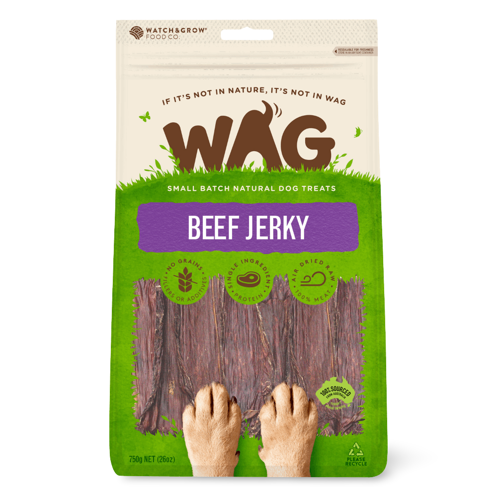 Buy Wag Dog Treats Beef Jerky Online Better Prices At Pet Circle