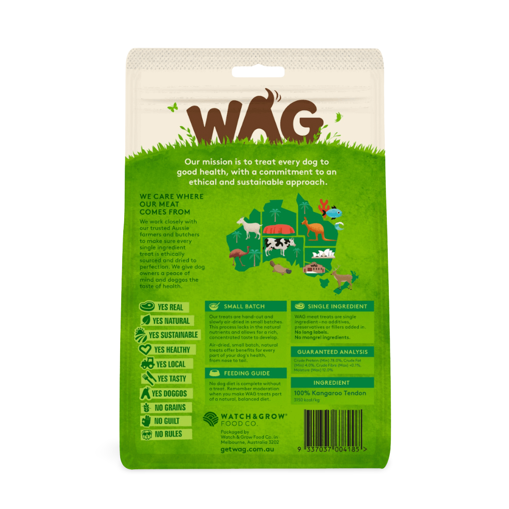 kangaroo tendon dog chews