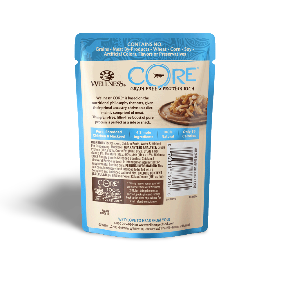 wellness core simply shreds cat