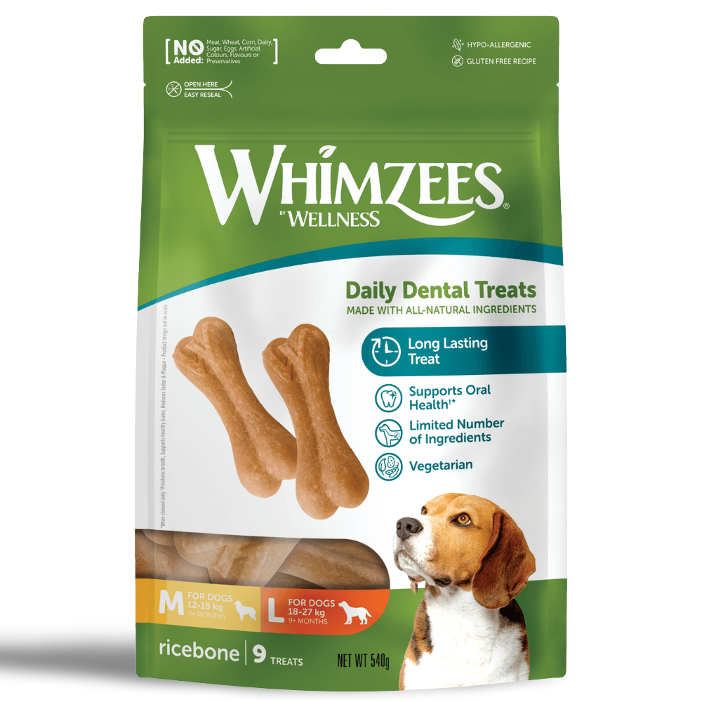 Buy Whimzees Rice Bones Dental Dog Treats Online Low Prices, Free