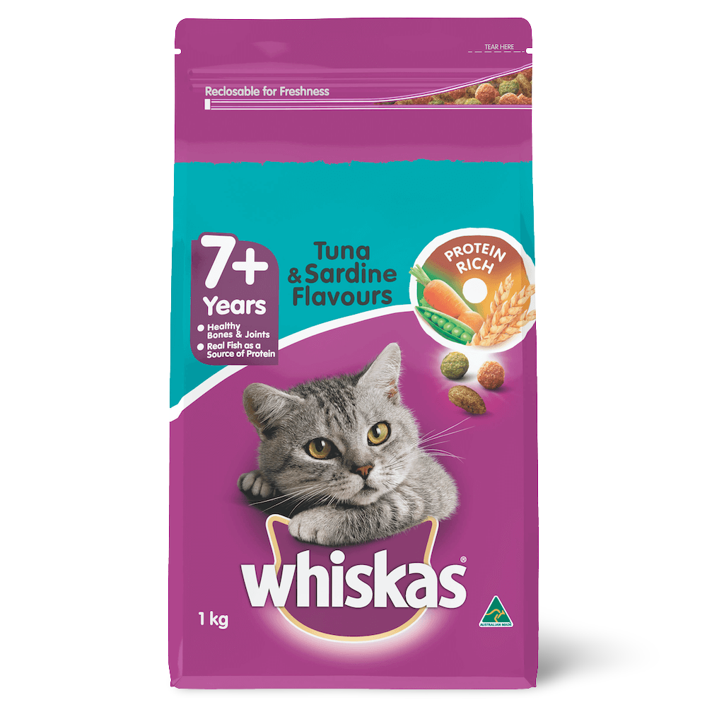 Buy Whiskas Dry Cat Food Adult 7 Plus Tuna And Sardine Online Low
