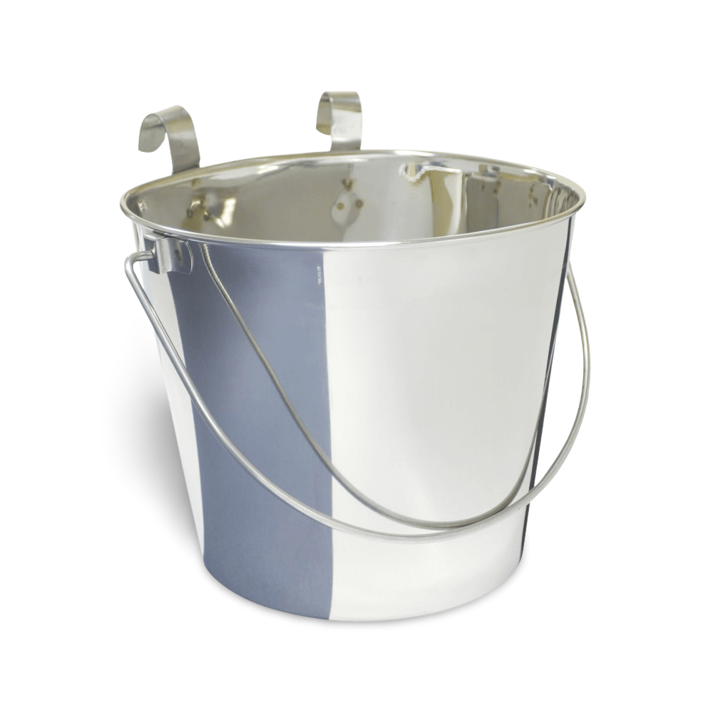 Buy Zeez Stainless Steel Flat Sided Bucket Pail With Two Hooks Online